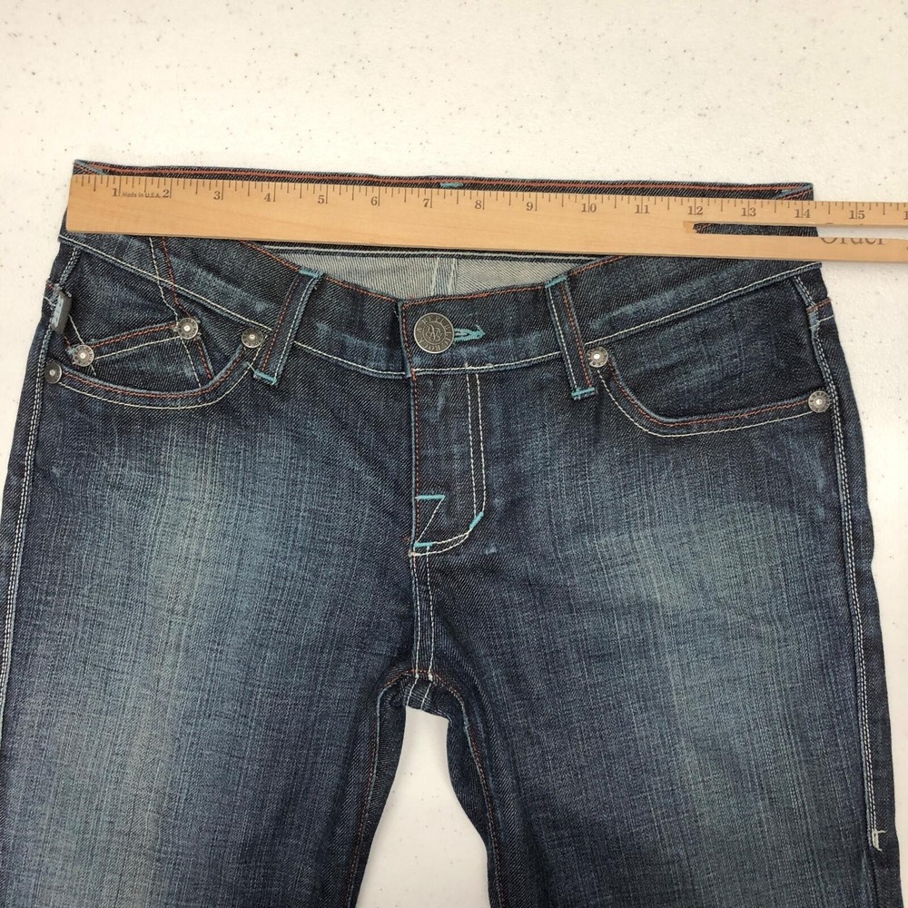 Rock & Republic Kurt Jeans Womens 26 Blue Low Rise Slim Bootcut Stretch 26x32 - Picture 7 of 16